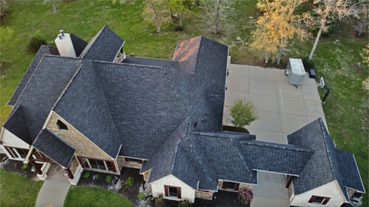 Completed roofing project